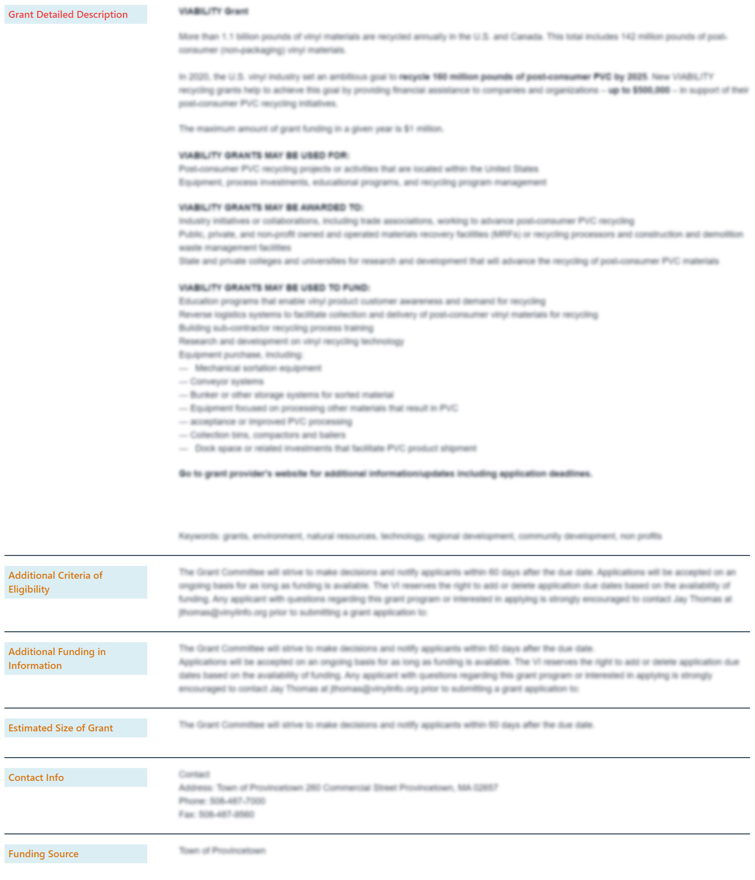 Grant Portal - Small Business Funding Eligibility & Constraints 66949